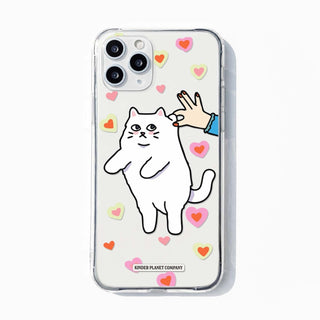 Cat Heart Clear Phone Case