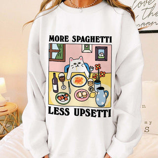 'Spaghetti Upsetti' Cat Sweatshirt
